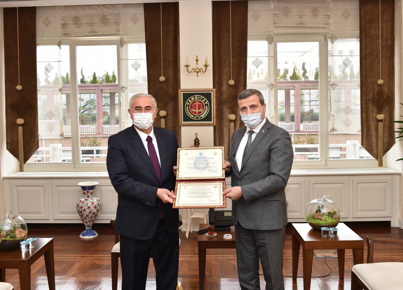 Rektörümüz Prof. Dr. Musa Yıldız, Yargıtay Başkanı Mehmet Akarca’yı Ziyaret Etti
