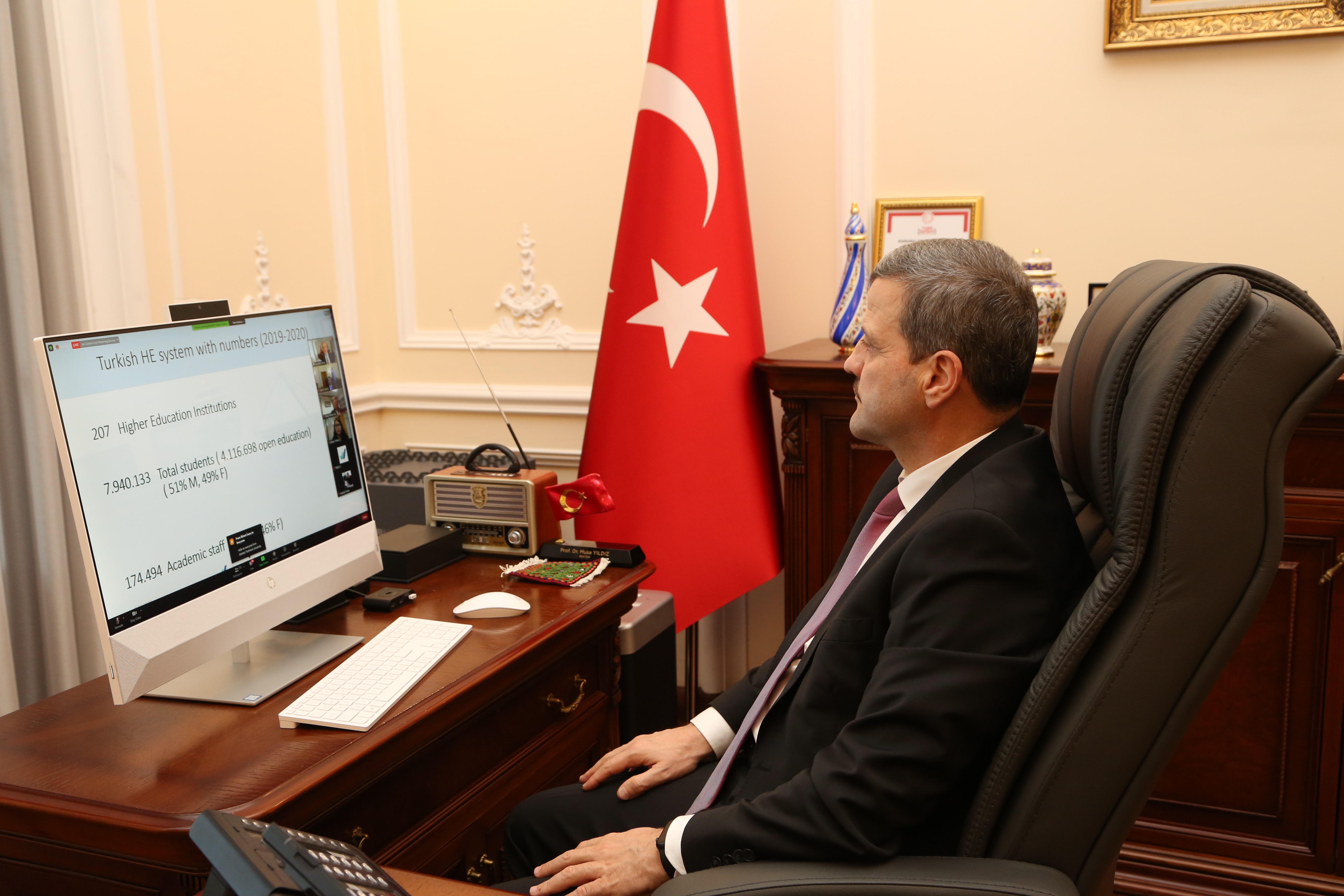 Rektörümüz Prof. Dr. Musa Yıldız, Yükseköğretimde Kalite Güvencesi Webinarı’na Katıldı