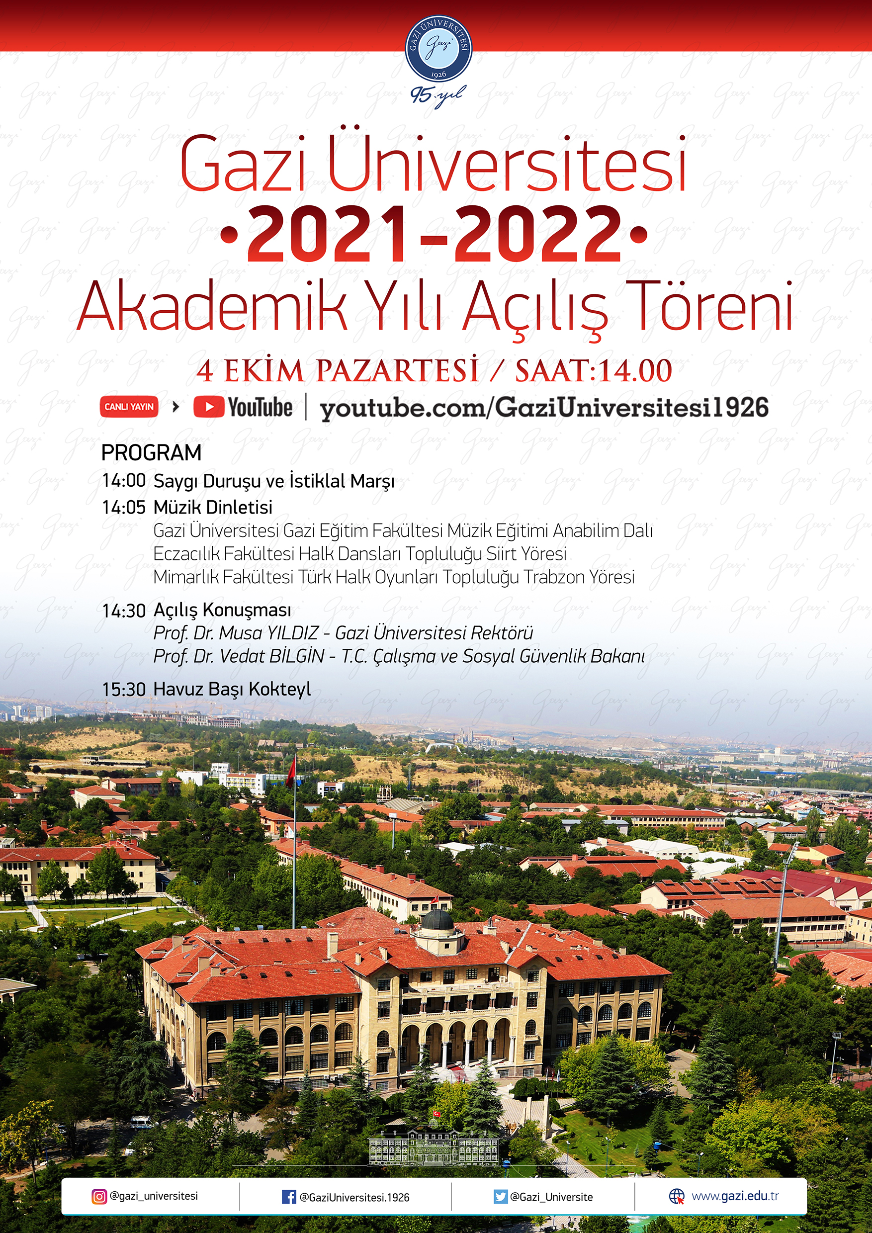 gazi universitesi gazi universitesi 2021 2022 akademik yili acilis toreni