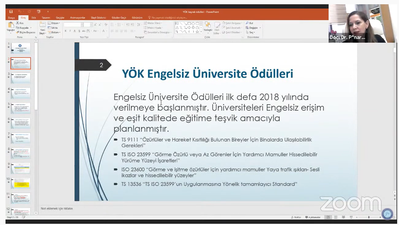 Salı Konferansları-18: Engelsiz Üniversite Bayrak Ödüllerine Başvuru Süreci-1