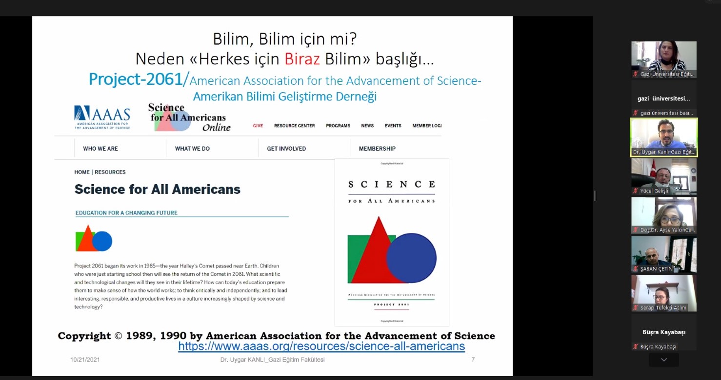 Üniversitemizde “Bilim İletişimi Kavramı Işığında Okul Dışı Öğrenme Ortamları” Konulu Konferans Düzenlendi-1