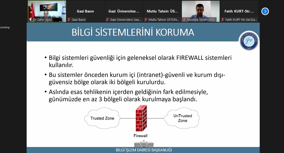 Üniversitemizde Akademik ve İdari Personeline Yönelik “Siber Güvenlik Farkındalık Eğitimi” Konulu Hizmet İçi Eğitim Programı Düzenlendi-1