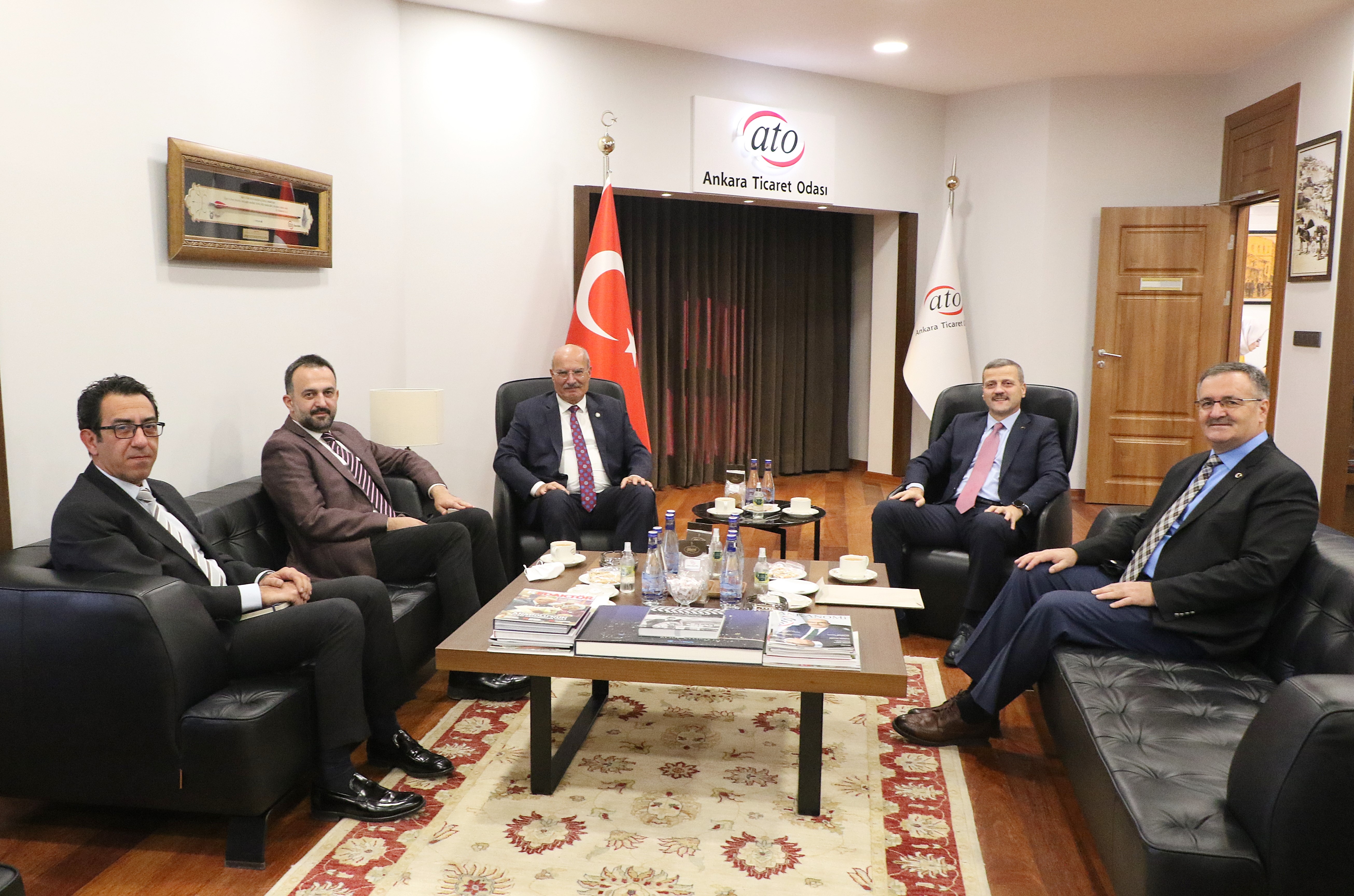 Rektörümüz Prof. Dr. Musa Yıldız, Ankara Ticaret Odası Başkanı Gürsel Baran’ı Ziyaret Etti-1