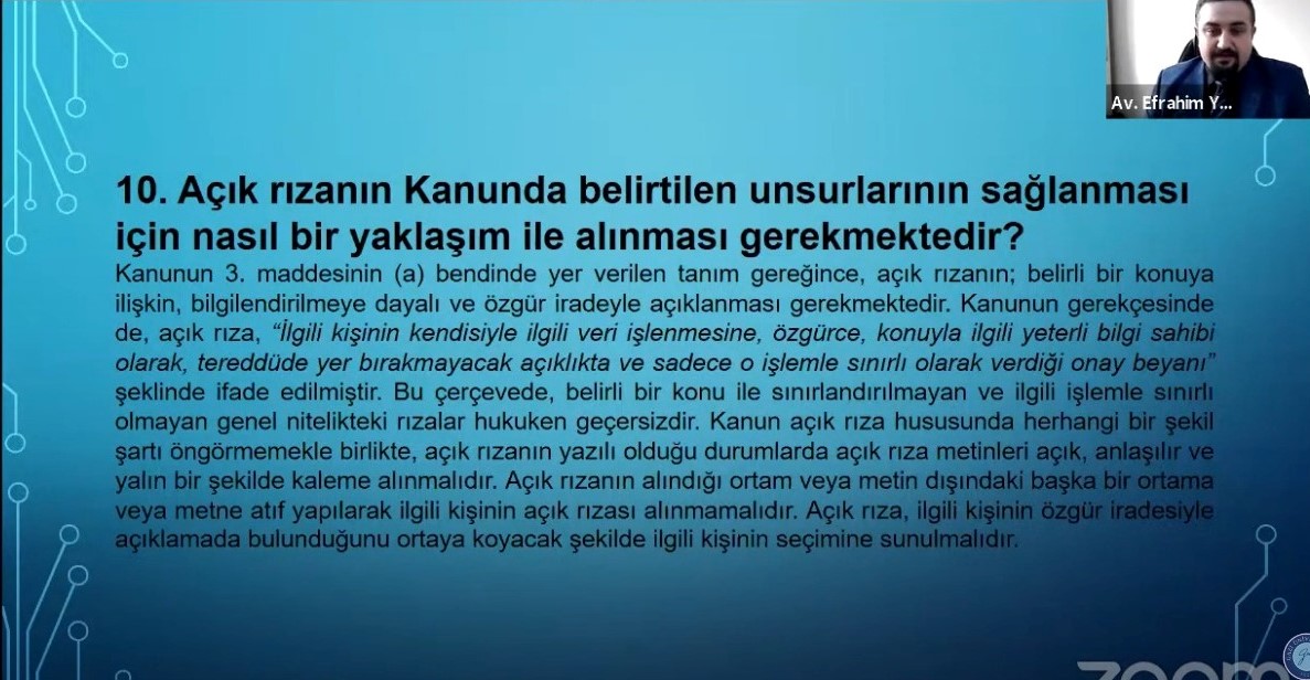 Üniversitemiz Akademik ve İdari Personeline Yönelik “Kişisel Verilerin Korunması” Konulu Hizmet İçi Eğitim Programı Düzenlendi-1