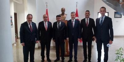 Rektörümüz Prof. Dr. Musa Yıldız KKTC Büyükelçiliği Eğitim Müşaviri, Gazi Üniversitesi Mezunu Ekrem Toklucu’yu Ziyaret Etti
