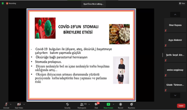 Üniversitemizde “Ostomili Bireyler Covid 19 Pandemisinde Neler Yaşıyor” Konulu Program Düzenlendi