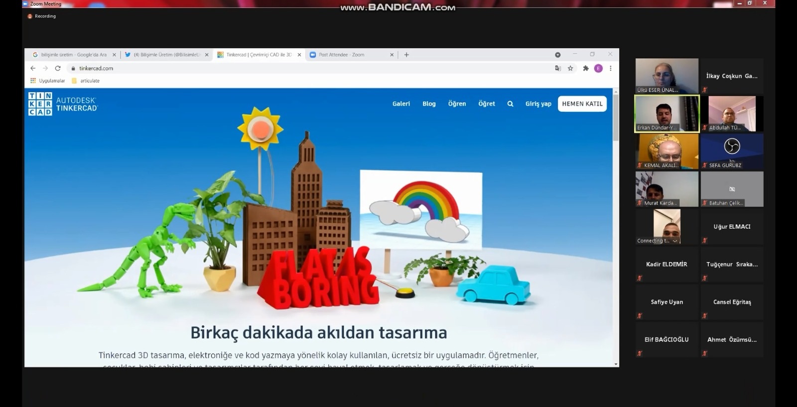 Öğretmen Adayları İçin Coğrafya Öğretiminde 3B Uygulamaları Kursu Düzenlendi