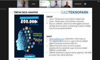 TÜBİTAK 1512 - BİGG Anahtar Programı Bilgilendirme Toplantısı Çevrim İçi Olarak Gerçekleştirildi
