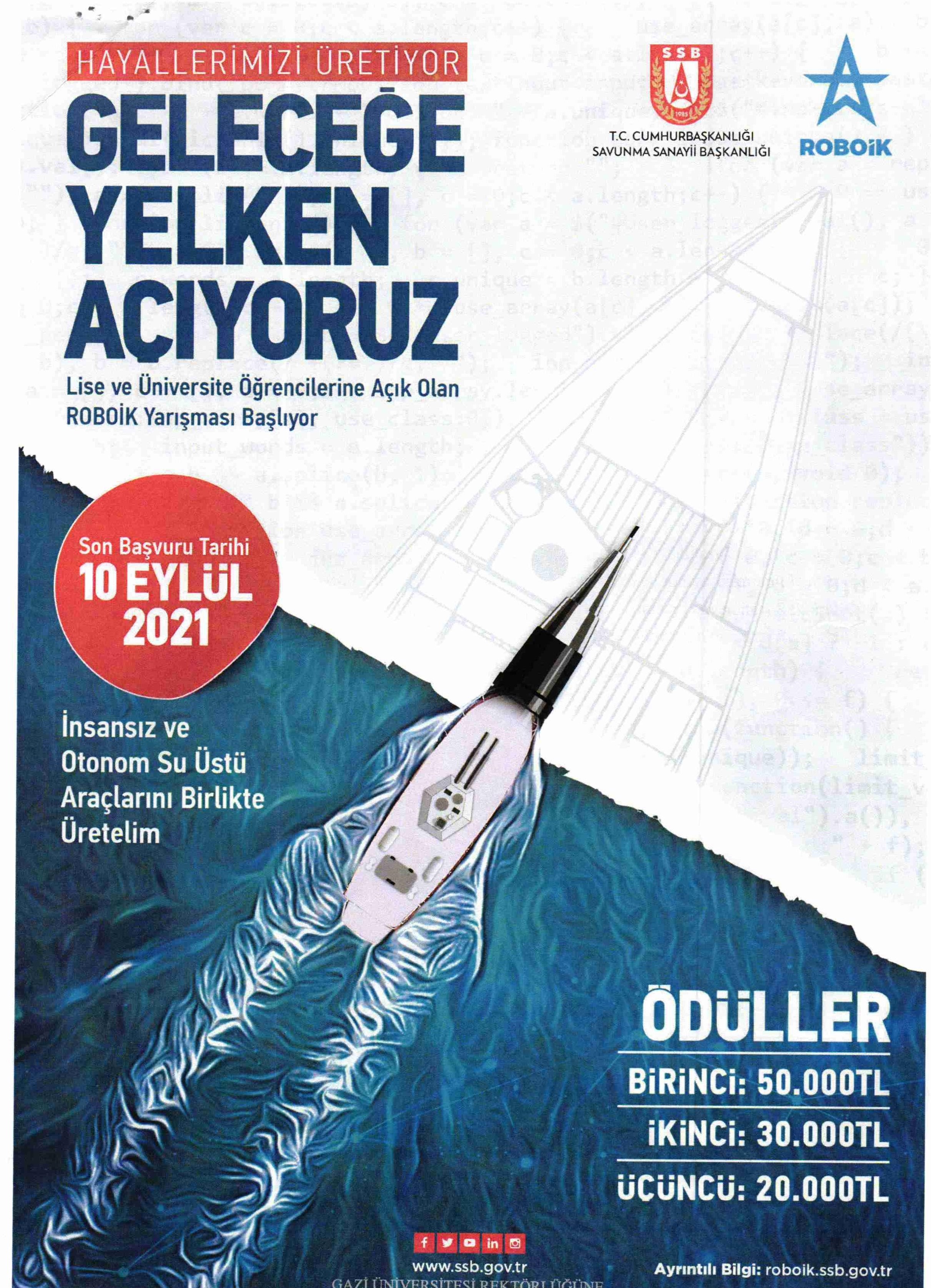 İnsansız Suüstü Araçları Prototip Yarışması (ROBOİK 2021) 