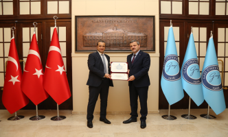 Sosyal Güvenlik Kurumu Genel Sağlık Sigortası Genel Müdürü Doç. Dr. Gökhan Tuna Öztürk, Rektörümüz Prof. Dr. Musa Yıldız’ı Ziyaret Etti