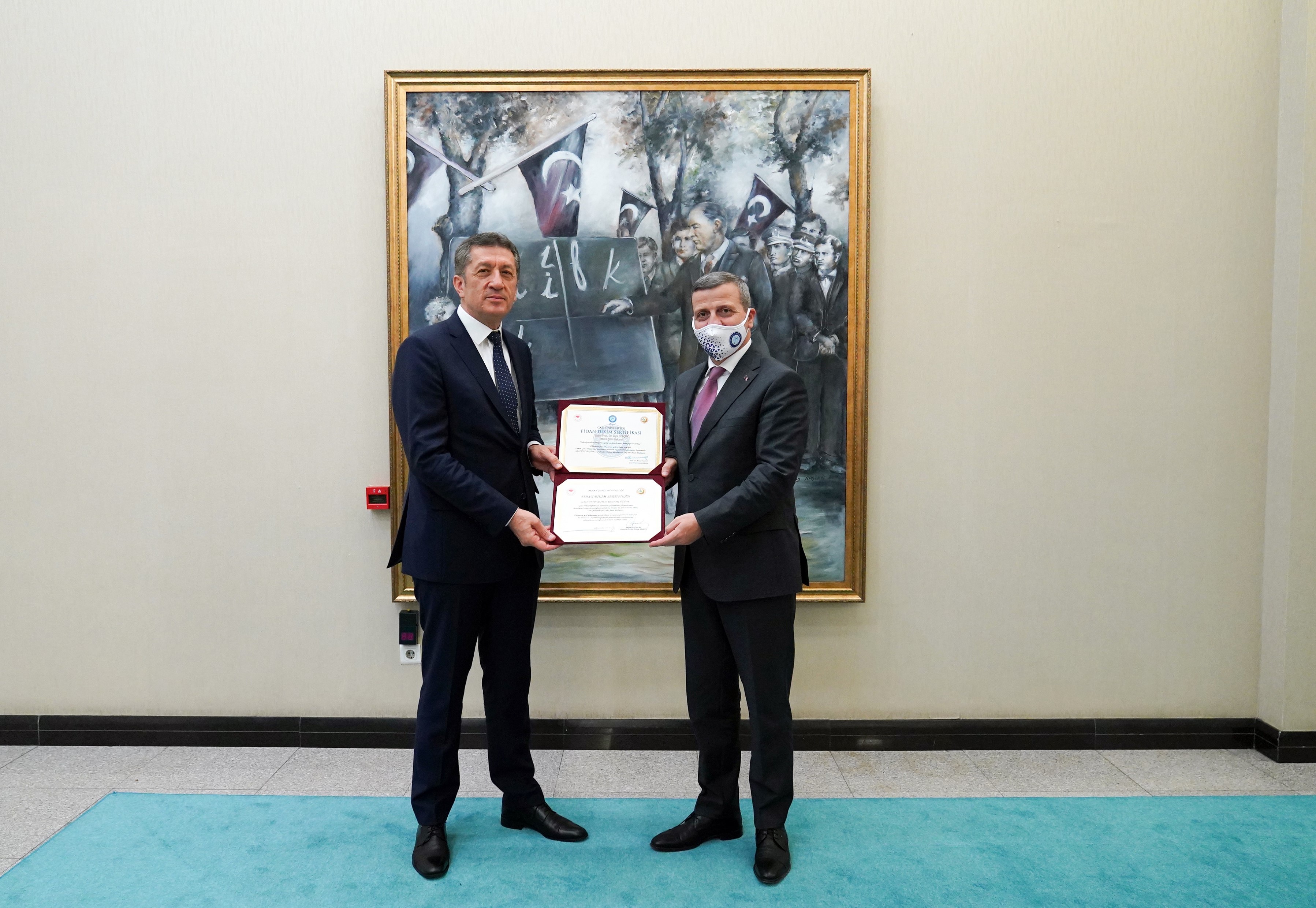 Rektörümüz Prof. Dr. Musa Yıldız, Milli Eğitim Bakanı Prof. Dr. Ziya Selçuk’u Ziyaret Etti-1