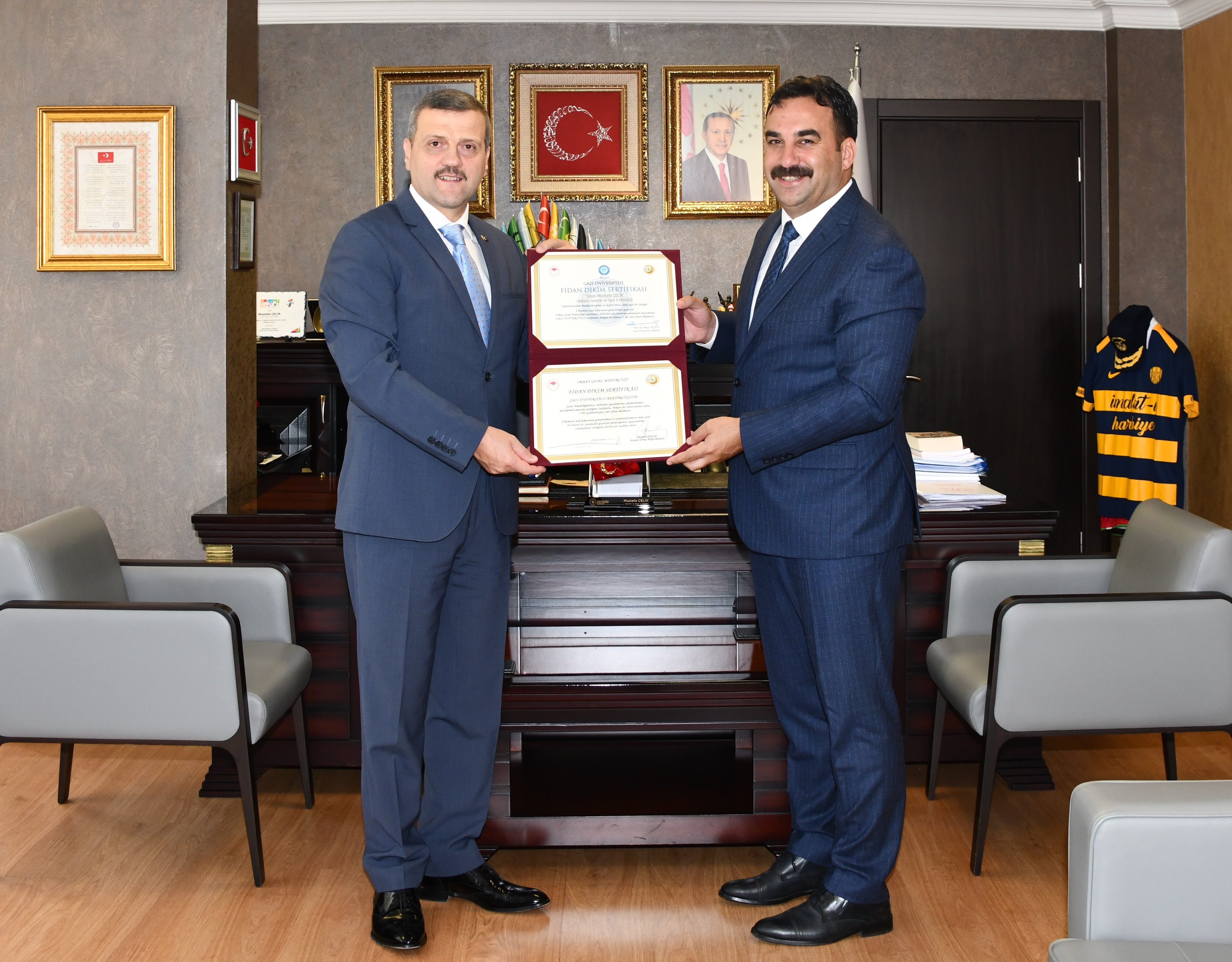 Rektörümüz Prof. Dr. Musa Yıldız, Ankara Gençlik ve Spor İl Müdürü Mustafa Çelik’i Ziyaret Etti-1