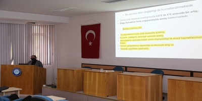 Fen Fakültesi Enerji Verimliliği Haftası Etkinlikleri Kapsamında “Elektrik, Su ve Kağıt Tasarrufu Konulu Eğitim Programı” Düzenlendi