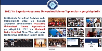 Mimarlık Fakültesi “Araştırma Üniversitesi 2022-2023 Güz Dönemi Hazırlık Toplantısı'' Yapıldı