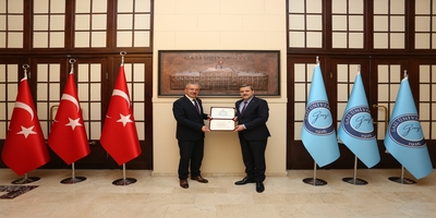 Erzincan Binali Yıldırım Üniversitesi Rektörü Prof. Dr. Akın Levent, Rektörümüz Prof. Dr. Musa Yıldız’ı Ziyaret Etti