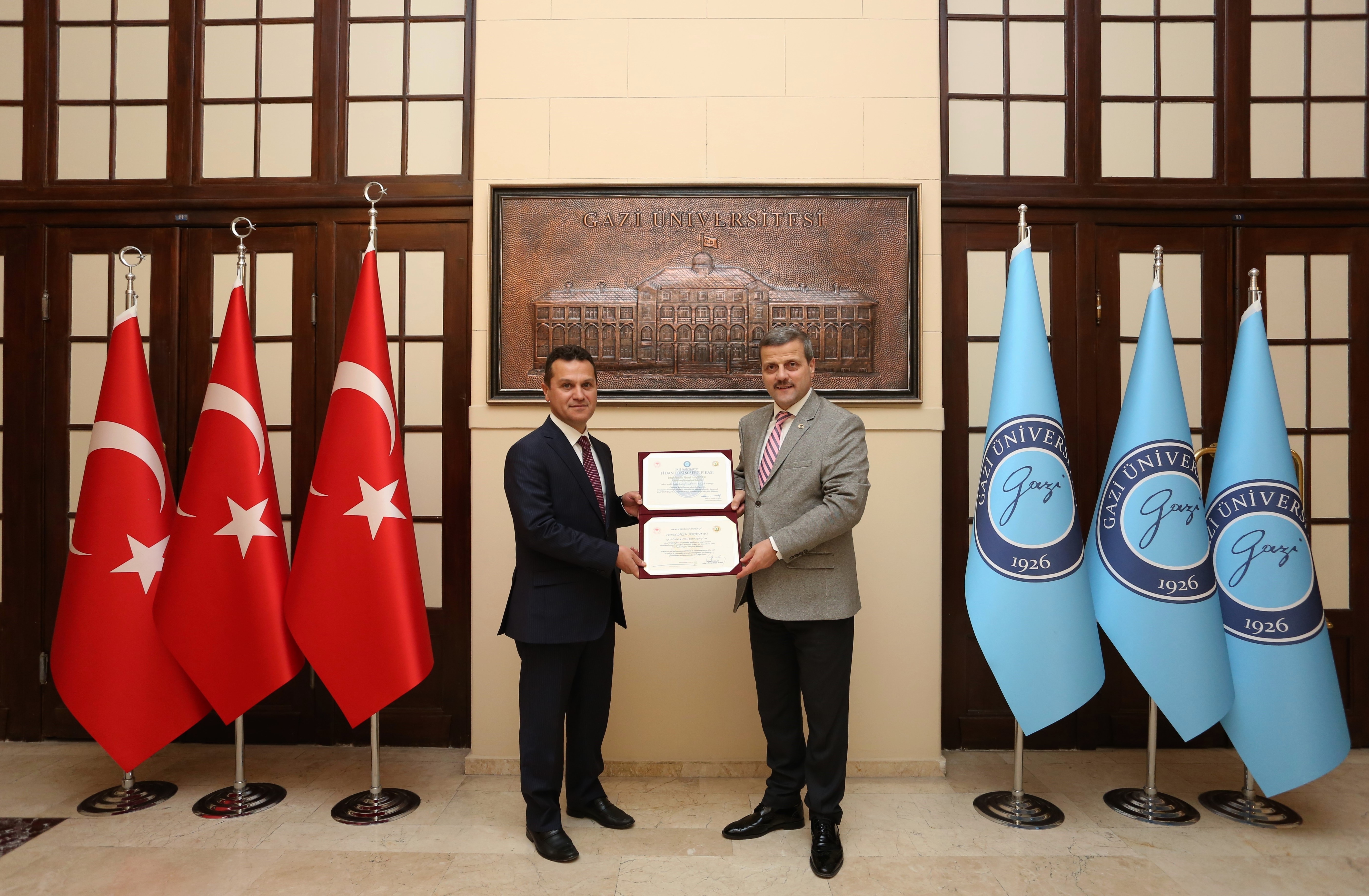 Kastamonu Üniversitesi Rektörü Prof. Dr. Ahmet Hamdi Topal Rektörümüz Prof. Dr. Musa Yıldız’ı Ziyaret Etti-1