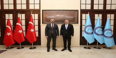 Bayburt Üniversitesi Rektörü Prof. Dr. Mutlu Türkmen, Rektörümüz Prof. Dr. Musa Yıldız’ı Ziyaret Etti
