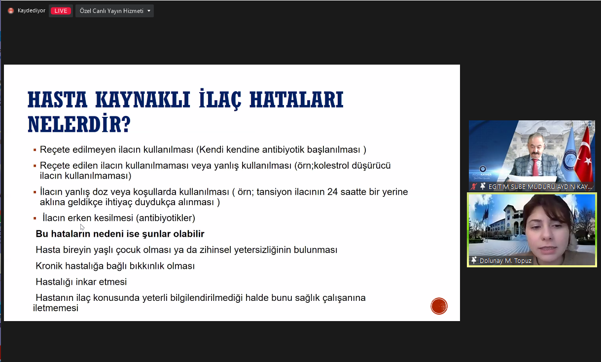 Üniversitemizde “Akılcı İlaç Kullanımı” Konulu Hizmet İçi Eğitim Düzenlendi-1