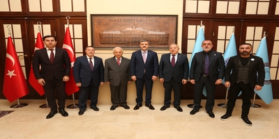 Türk Aksakallar Sosyal Birliği Heyeti, Rektörümüz Prof. Dr. Musa Yıldız’ı Ziyaret Etti