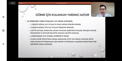 Üniversitemizde “Az Görme ve Görmeyi İyileştirmek İçin Kullanılan Yardımcı Teknolojiler” Konulu Konferans Düzenlendi