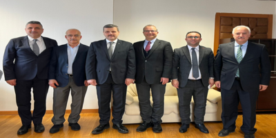 Rektörümüz Prof. Dr. Musa Yıldız, SGK Yönetim Kurulu Üyeliğine Atanan Prof. Dr. Abdulkadir Bülent Aytaç’ı Ziyaret Etti