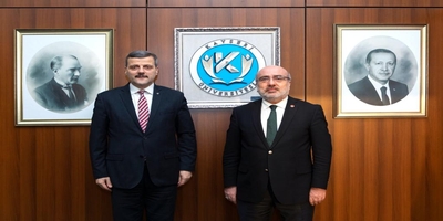 Rektörümüz Prof. Dr. Musa Yıldız, Kayseri Üniversitesi Rektörü Prof. Dr. Kurtuluş Karamustafa'yı Ziyaret Etti
