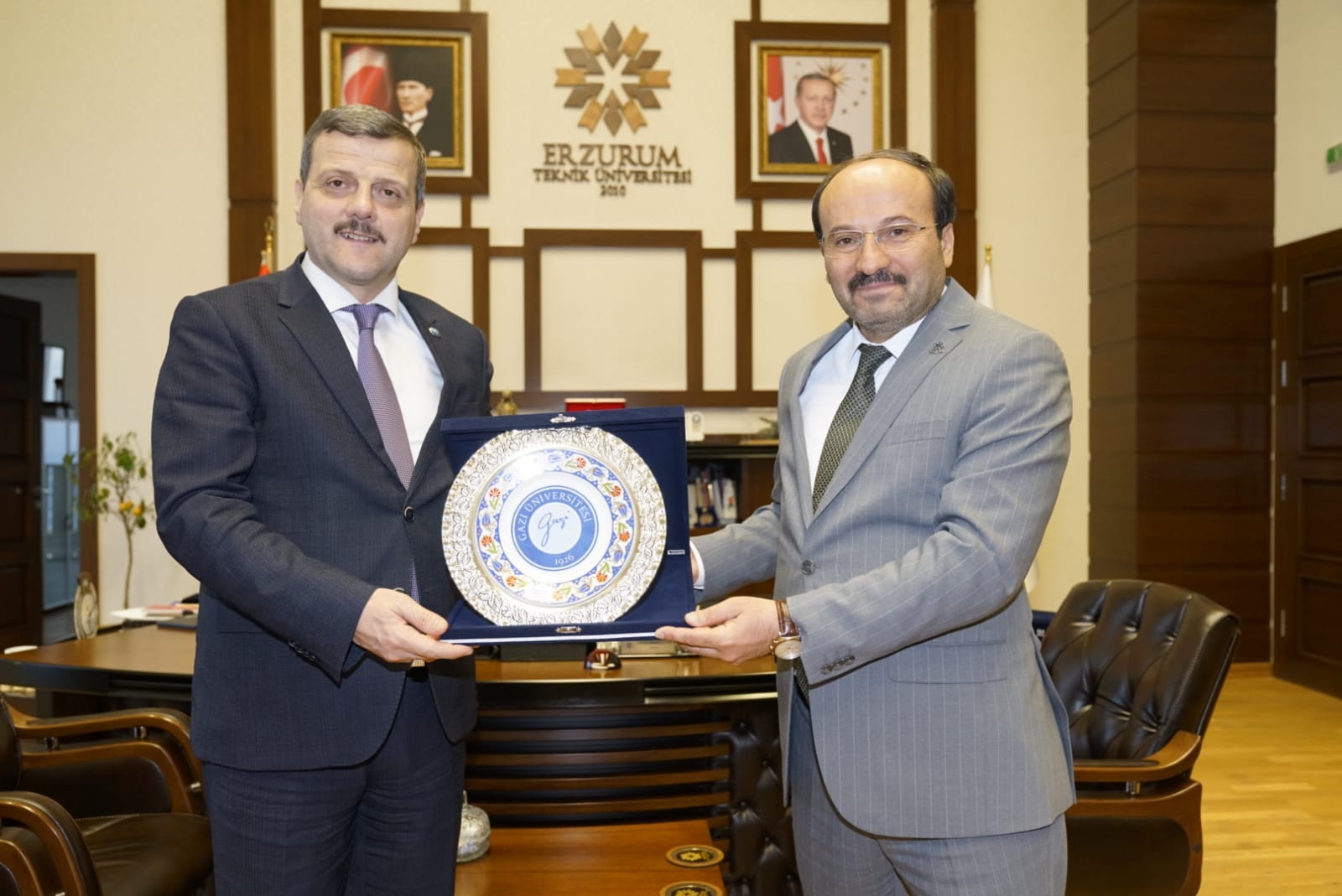 Rektörümüz Prof. Dr. Musa Yıldız Erzurum Teknik Üniversitesi Rektörü Prof. Dr. Bülent Çakmak'ı Ziyaret Etti-1