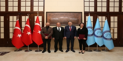 Üniversitemiz Eğitim Öğretim ve Dış İlişkiler Kurum Koordinatörlüğü Rektörümüz Prof. Dr. Musa Yıldız’ı Ziyaret Etti