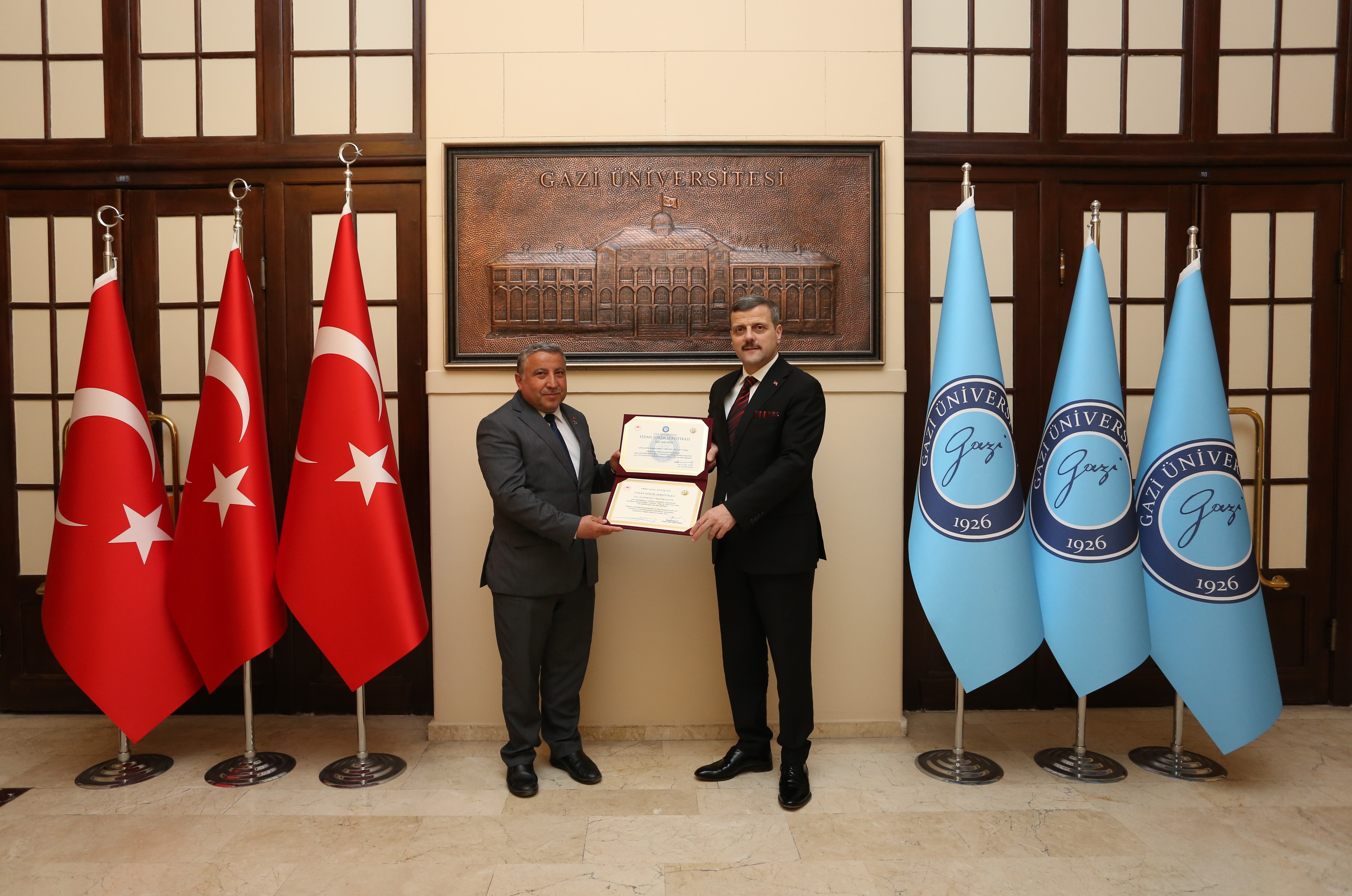 Türkiye Harp Malûlü Gaziler, Şehit Dul ve Yetimleri Derneği Samsun Şube Başkanı Gazi Necati Yılmaz Rektör Prof. Dr. Musa Yıldız’ı Ziyaret Etti-1