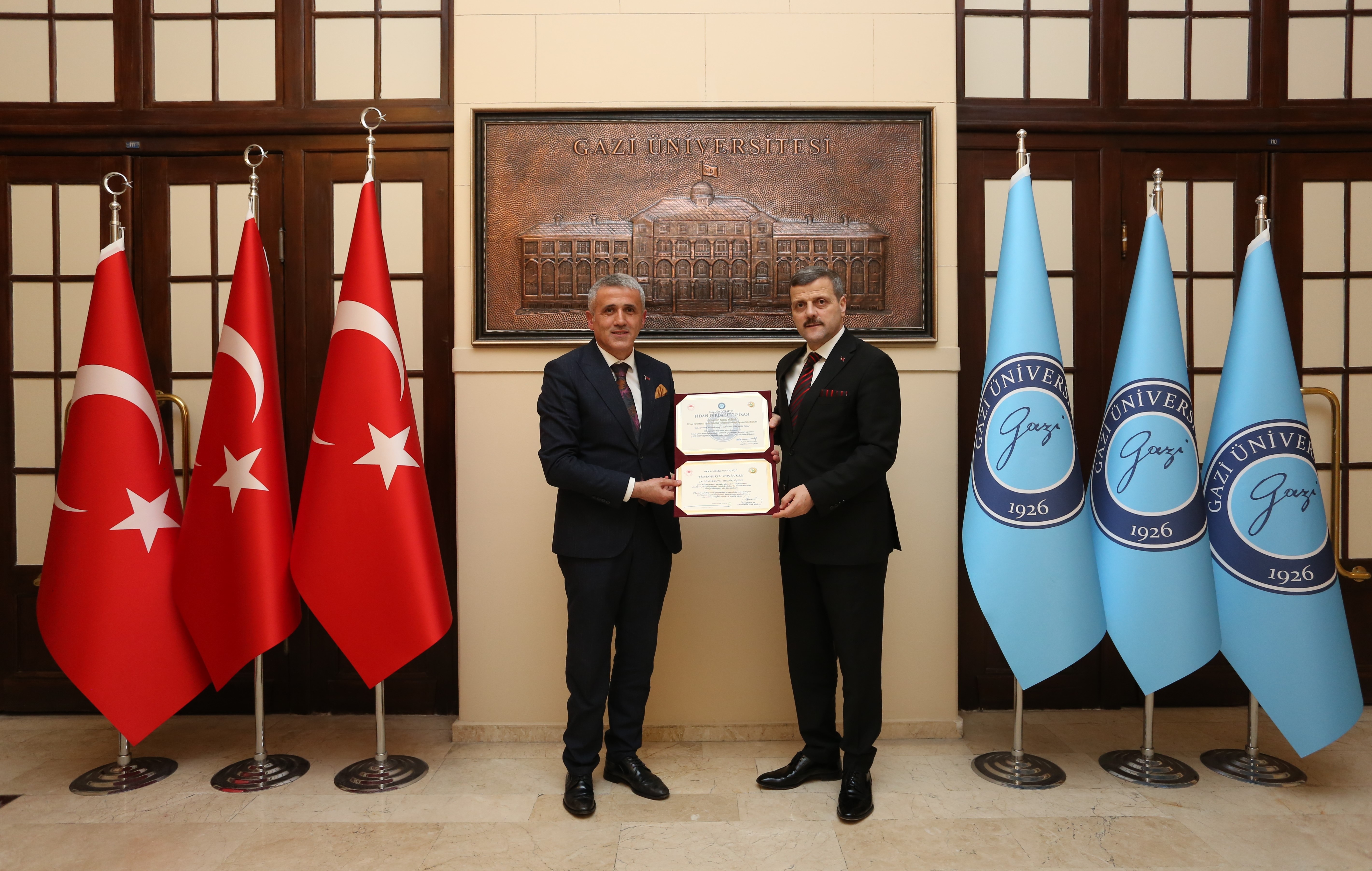 Türkiye Harp Malûlü Gaziler, Şehit Dul ve Yetimleri Derneği Samsun Şube Başkanı Gazi Necati Yılmaz Rektör Prof. Dr. Musa Yıldız’ı Ziyaret Etti-1