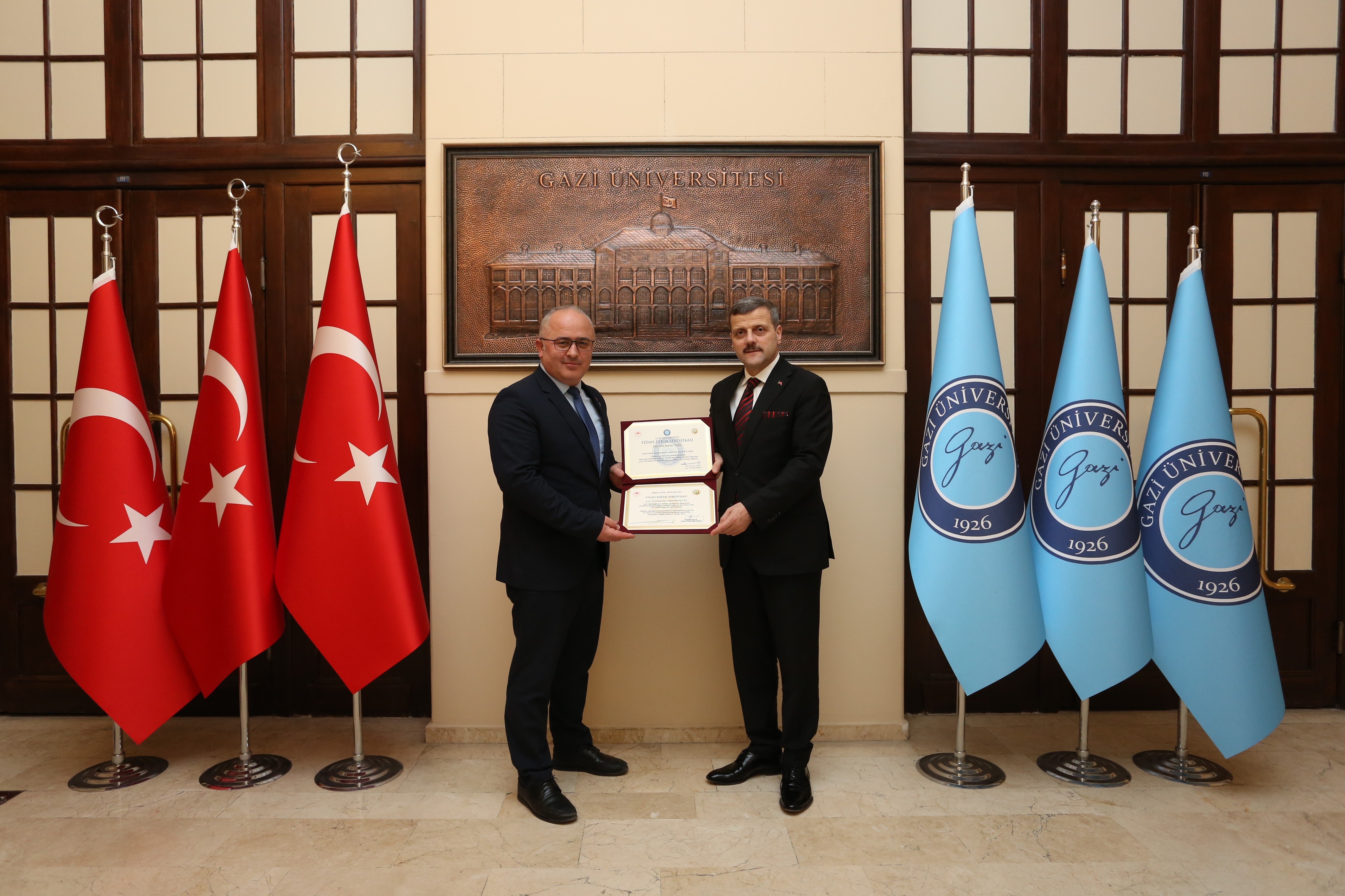 Türkiye Harp Malûlü Gaziler, Şehit Dul ve Yetimleri Derneği Samsun Şube Başkanı Gazi Necati Yılmaz Rektör Prof. Dr. Musa Yıldız’ı Ziyaret Etti-1