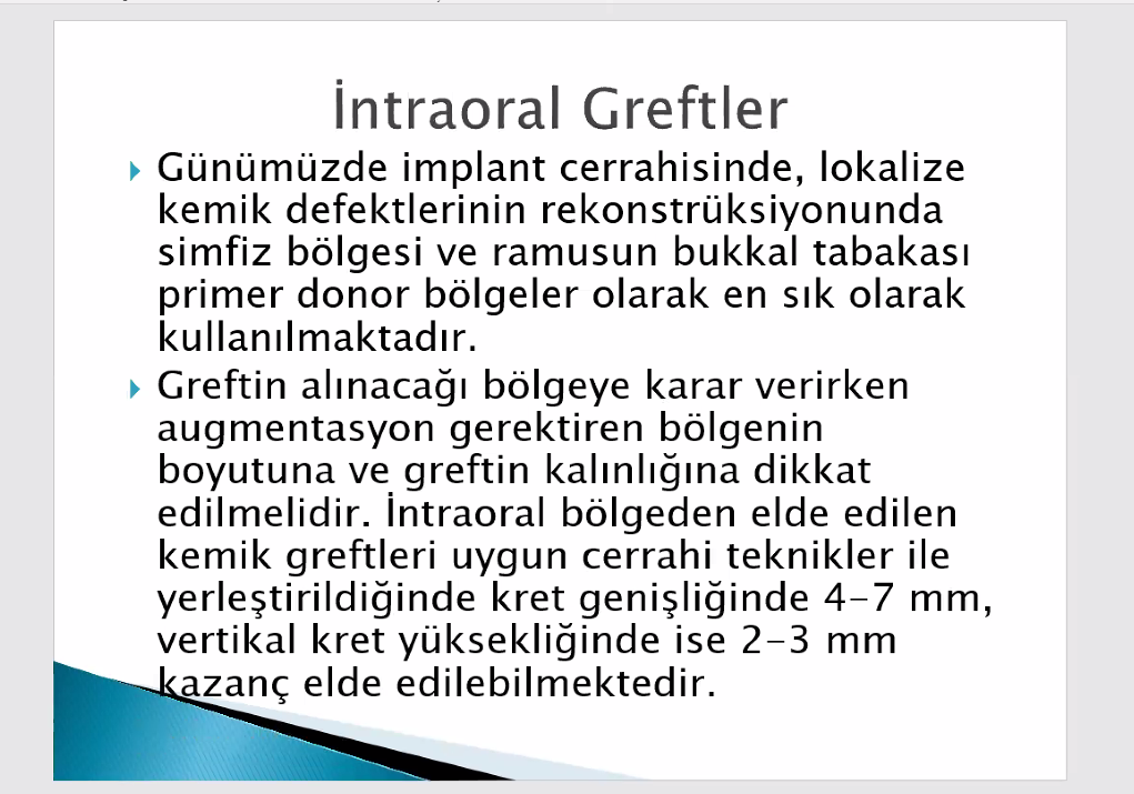 Gazi Üniversitesi Vizyon Konferansları-11: Lokalize Kemik Eksikliği Durumlarında İntraoral Greft Uygulamaları-1