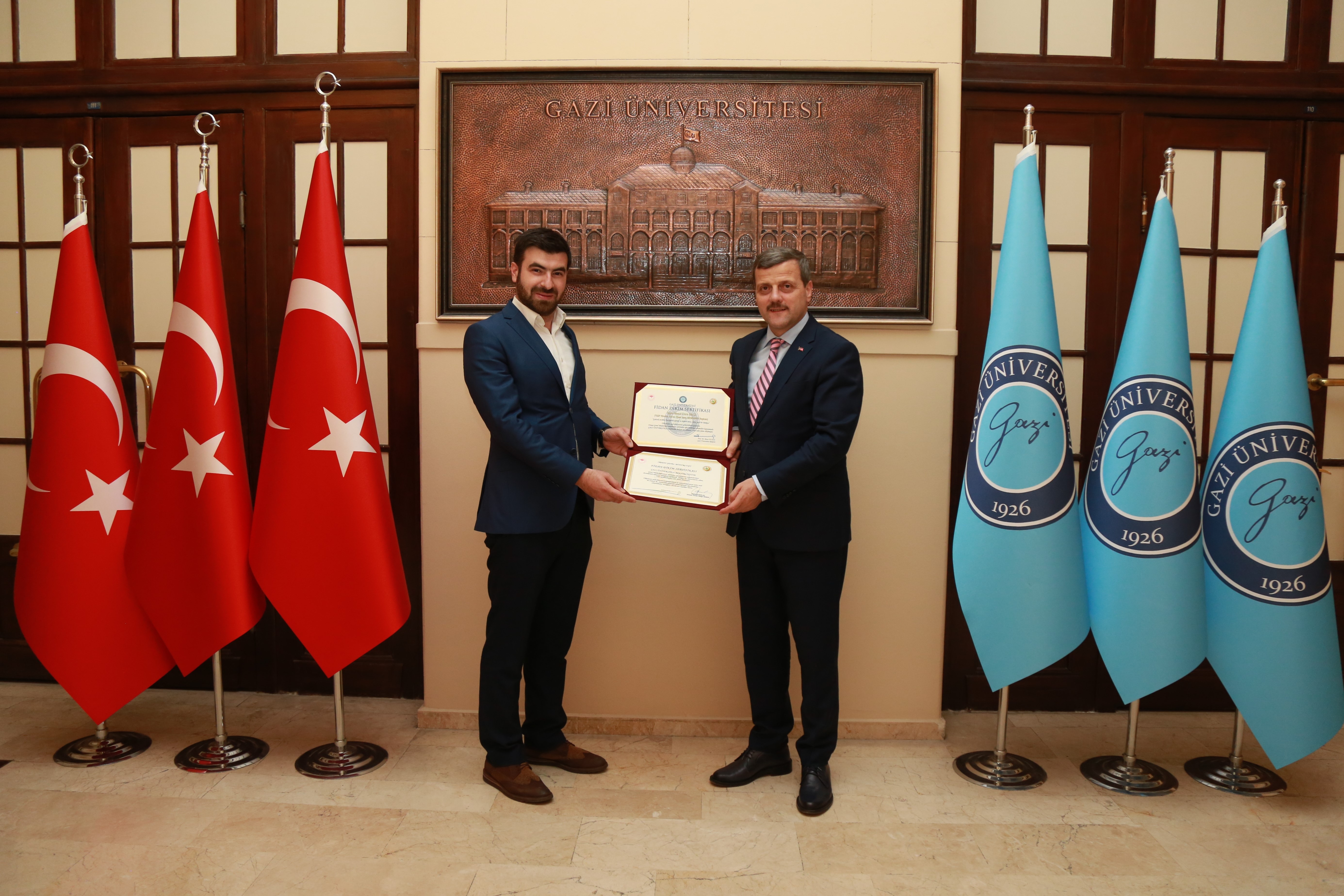 Türkiye Gençlik STK’ları Platformu Başkan Vekili Kürşat Karaca Rektörümüz Prof. Dr. Musa Yıldız’ı Ziyaret Etti-1