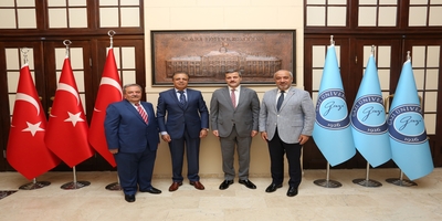 Uluslararası Üniversiteler Konseyi Kurucu Başkanı ve Yönetim Kurulu Üyeleri Rektörümüz Prof. Dr. Musa Yıldız’ı Ziyaret Etti