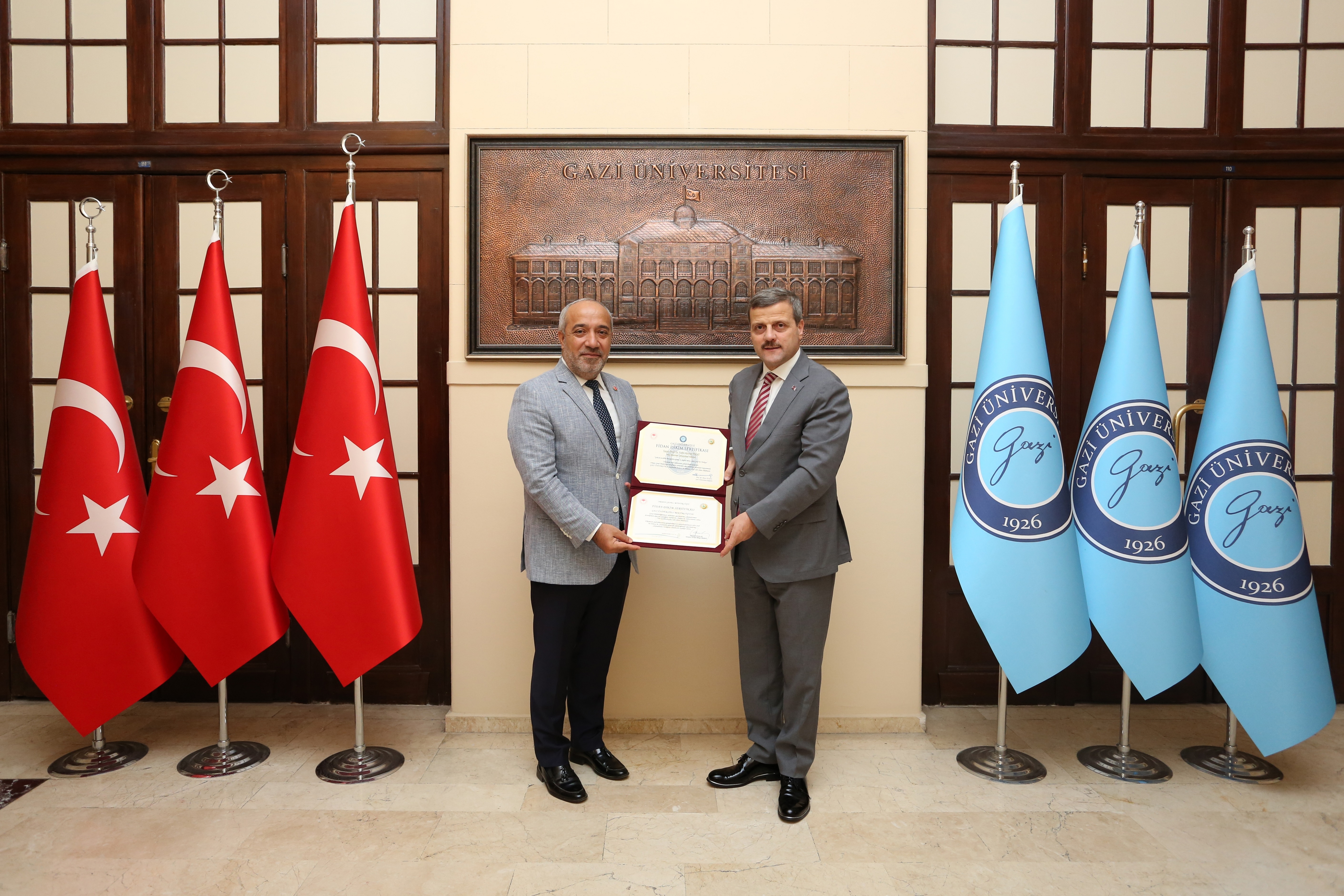 Uluslararası Üniversiteler Konseyi Kurucu Başkanı ve Yönetim Kurulu Üyeleri Rektörümüz Prof. Dr. Musa Yıldız’ı Ziyaret Etti-1