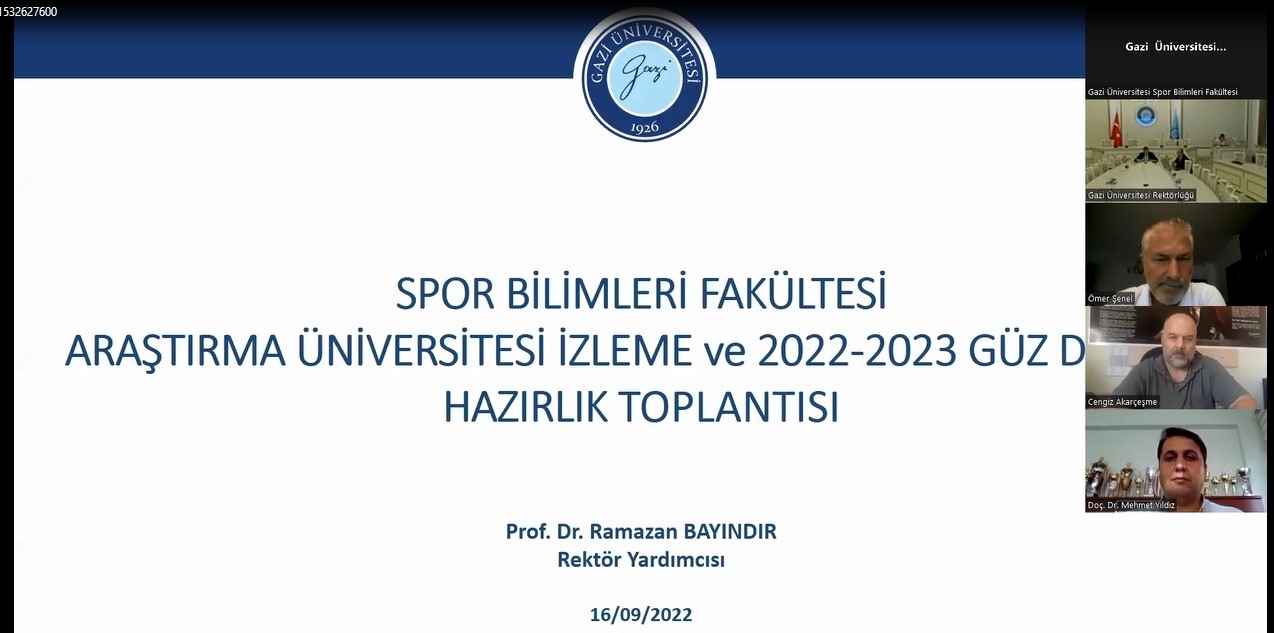 “Araştırma Üniversitesi İzleme ve 2022-2023 Güz Dönemi Hazırlık Toplantısı-8” Spor Bilimleri Fakültesi ile Gerçekleştirildi-1