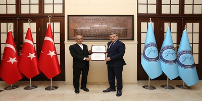 Tebriz Üniversitesi Rektörü Prof. Dr. Safar Nasrollahzadeh, Rektörümüz Prof. Dr. Musa Yıldız’ı Ziyaret Etti