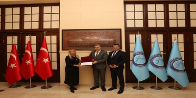 Türkiye Şehit Yakınları ve Gaziler Dayanışma Vakfı Başkanı Bilge Gürs, Rektörümüz Prof. Dr. Musa Yıldız’ı Ziyaret Etti