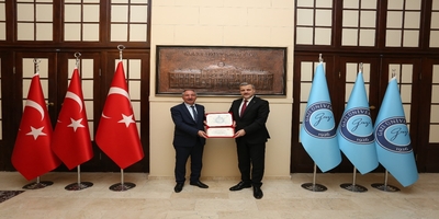 Ağrı İbrahim Çeçen Üniversitesi Rektörü Prof. Dr. Abdulhalik Karabulut, Rektörümüz Prof. Dr. Musa Yıldız’ı Ziyaret Etti