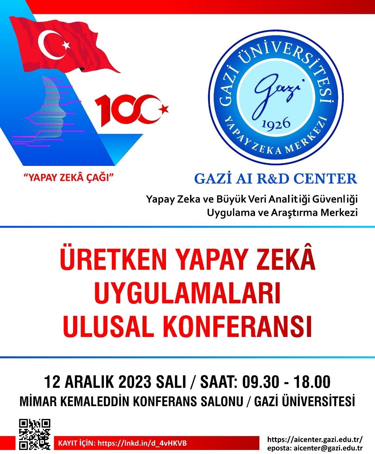 Uygulamalı Üretken Yapay Zeka Ulusal Konferansı | Gazi Üniversitesi