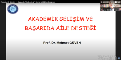 “Akademik Gelişim ve Başarıda Aile Desteği” Adlı Hizmet İçi Eğitim Gerçekleştirildi