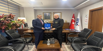 Rektörümüz Prof. Dr. Musa Yıldız, Afetlere Müdahale Genel Müdürü Dr. Sadi Ergin’i Ziyaret Etti