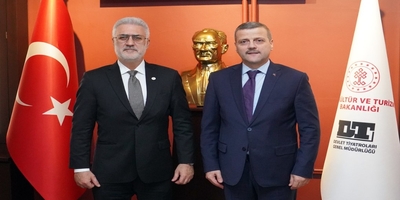 Rektörümüz Prof. Dr. Musa Yıldız, Devlet Tiyatroları Genel Müdürü Tamer Karadağlı’yı Ziyaret Etti