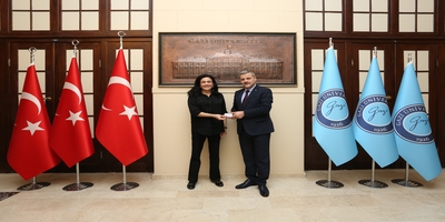 Gazi Teknopark Genel Müdürü Elif Başak Teksin, Rektörümüz Prof. Dr. Musa Yıldız’ı Ziyaret Etti
