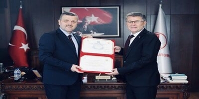 Rektörümüz Prof. Dr. Musa Yıldız, Türk Dil Kurumu Başkanı Prof. Dr. Osman Mert’i Ziyaret Etti