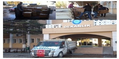 Fen Fakültemizin Sosyal Sorumluluk Projesi Kapsamında Sağlanan Ayni Yardım, Kahramanmaraş’a Ulaştırılmak Üzere Yola Çıktı