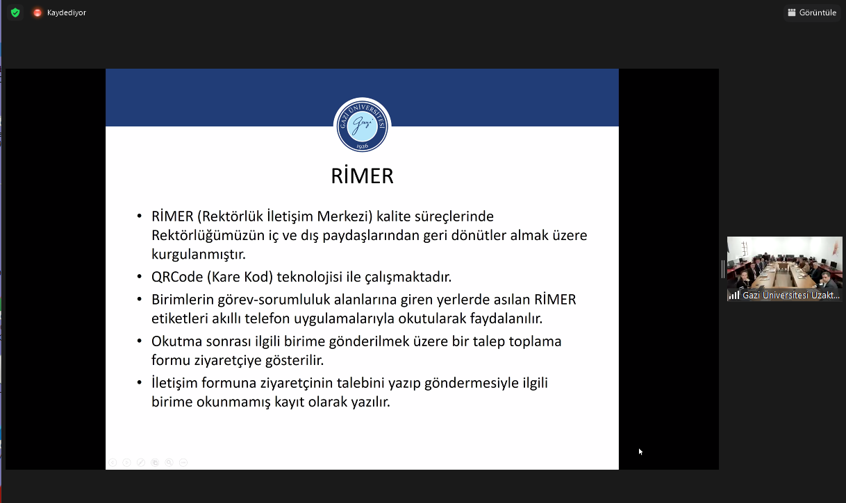“RİMER-Karekod Geri Bildirim Toplama Aracı Alt Yapı Kullanımı”na İlişkin Bilgilendirme Toplantısı Düzenlendi-1