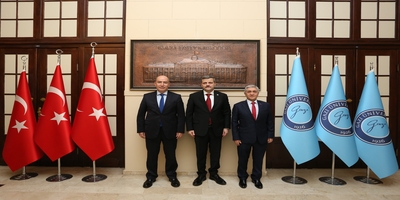 Ankara Vali Yardımcıları Rektörümüz Prof. Dr. Musa Yıldız’ı Ziyaret Etti