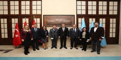 Üniversitemiz Tıp Fakültesi İç Hastalıkları Endokrinoloji Bilim Dalı Öğretim Üyeleri Rektörümüz Prof. Dr. Musa Yıldız’ı Ziyaret Etti