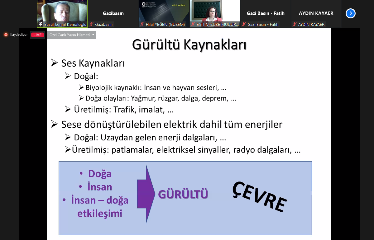 “Gürültünün Hayatımıza Etkileri” Konulu Hizmet İçi Eğitim Düzenlendi-1